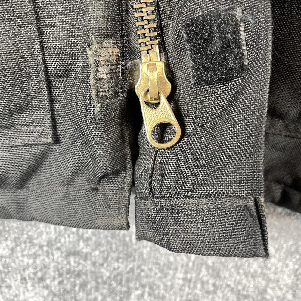 VTG Carhartt Jacket Mens XL Black Canvas Lined Workwear Full Zip Corduroy Collar - Picture 10 of 16